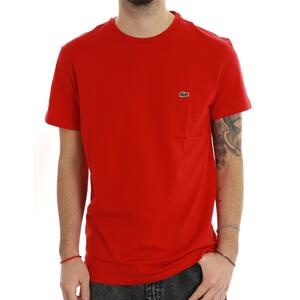 T-SHIRT IN PIMA LACOSTE ROSSO